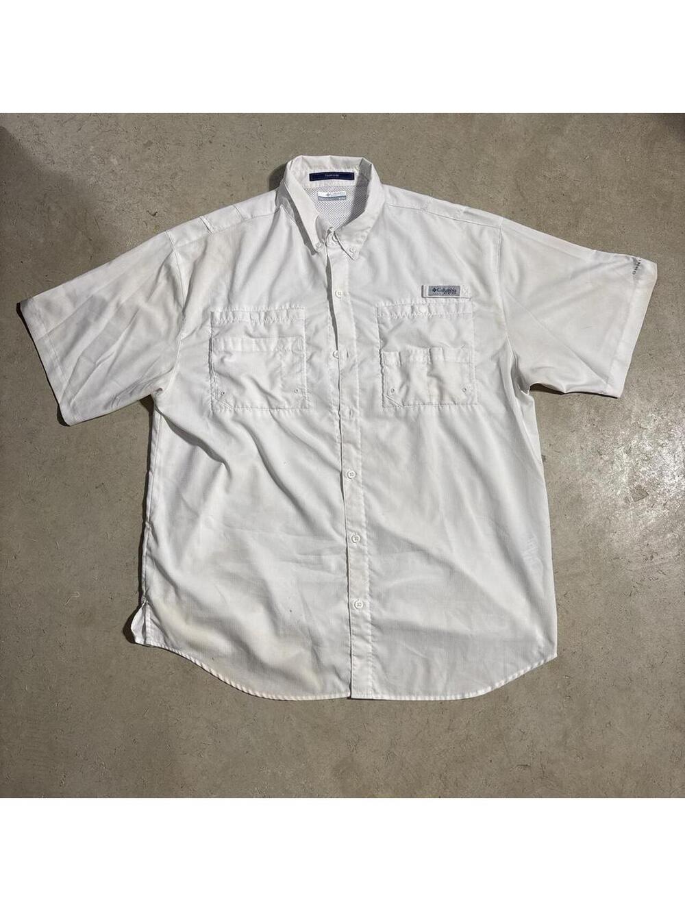 Columbia PFG Tamiami Omni-Shade Fishing Shirt White XL